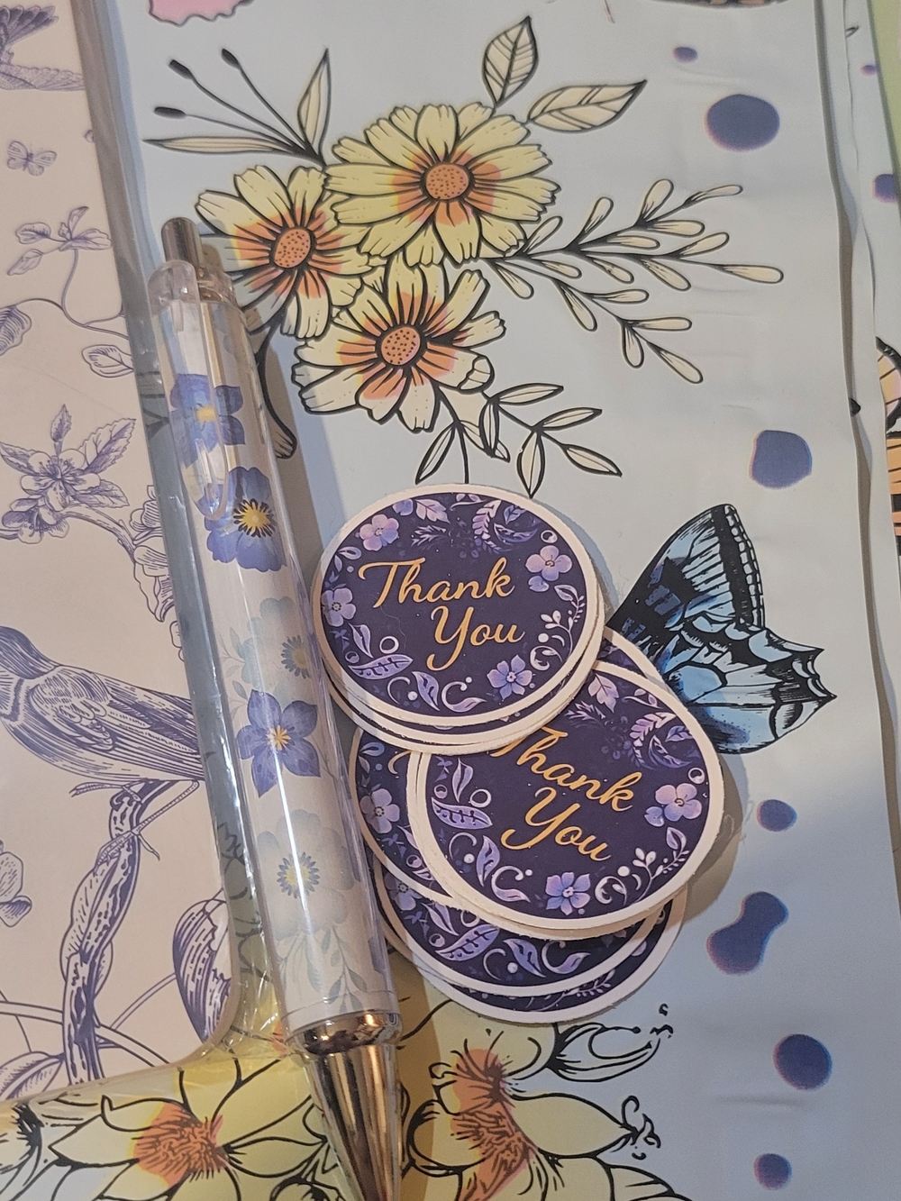 Be Still Inspirational Journal Set - Lavender Floral - Picture 2 of 3